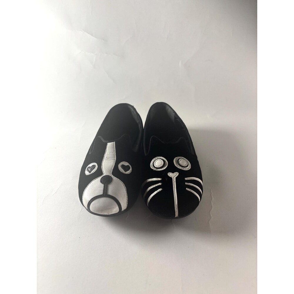 Vintage Marc by Marc Jacobs Friends of Mine Dog Cat Loafers Black Velvet size 35